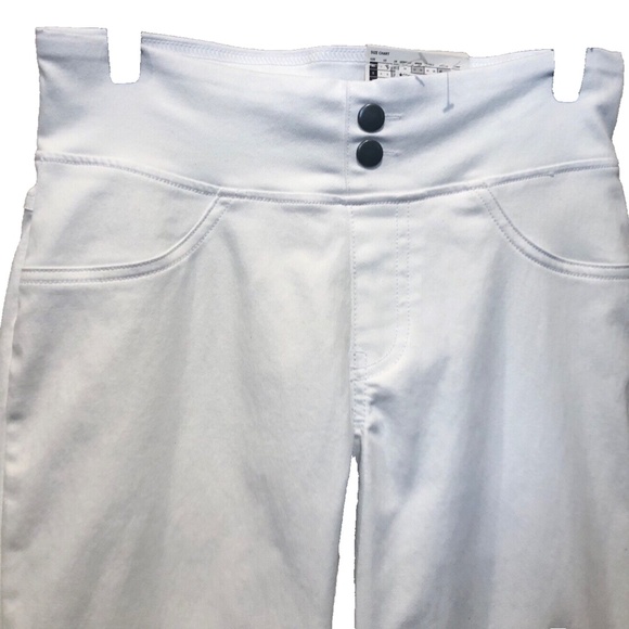 (NWT) HUE Classic White Double Button Smooth Denim Skimmer Leggings Size S - Picture 4 of 8